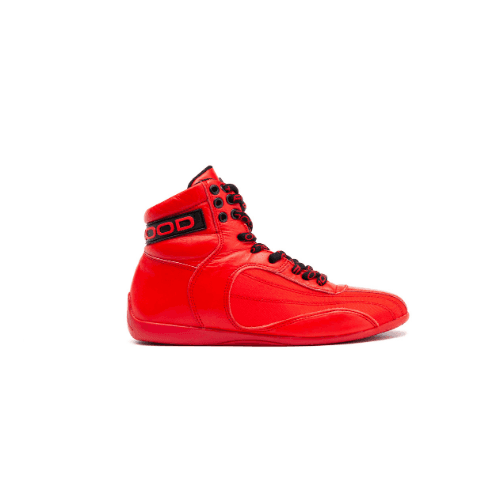 Zapatillas Cuero Rojo